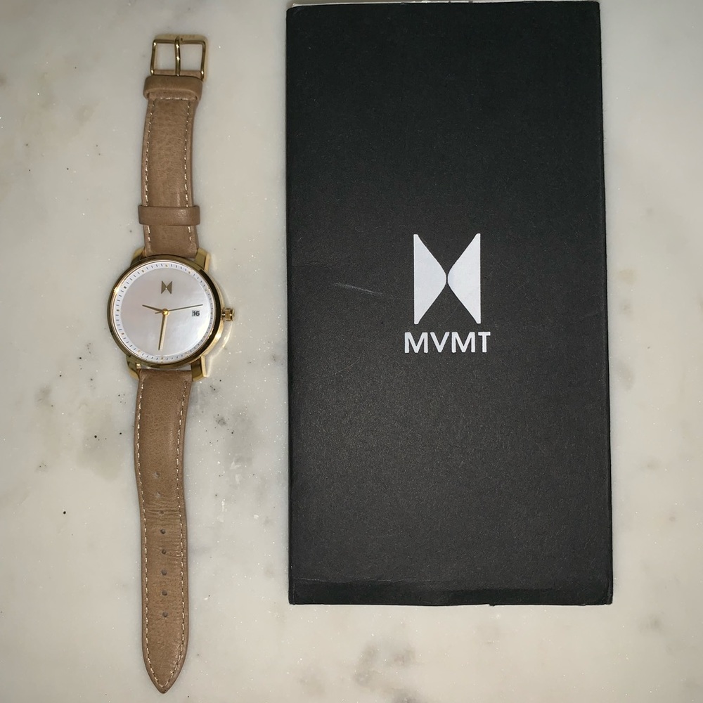 Tan Leather MVMT Watch Unisex